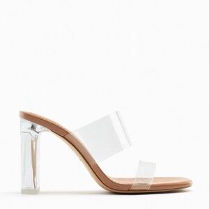 Zara Basic Collection Clear Block Heel